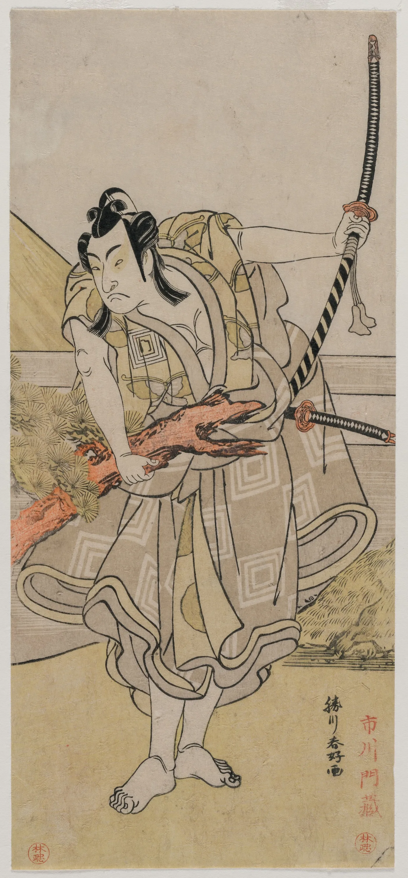 Ichikawa Monnosuke II as Soga no Gorō, 1779