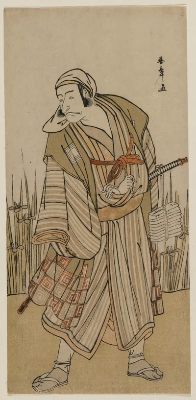 Ichikawa Danjuro V as a Traveller Beside a Clump of Iris, 1780