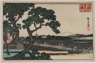 Picture of Matsuchiyama, from the series Famous Places in the Eastern…, 1830