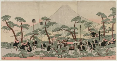 Procession at the Foot of Mount Fuji, 1792