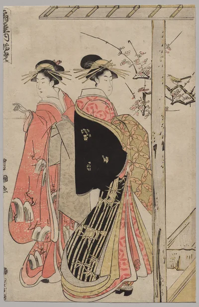 Courtesans of the Ōgiya on a Spring Outing, 1790