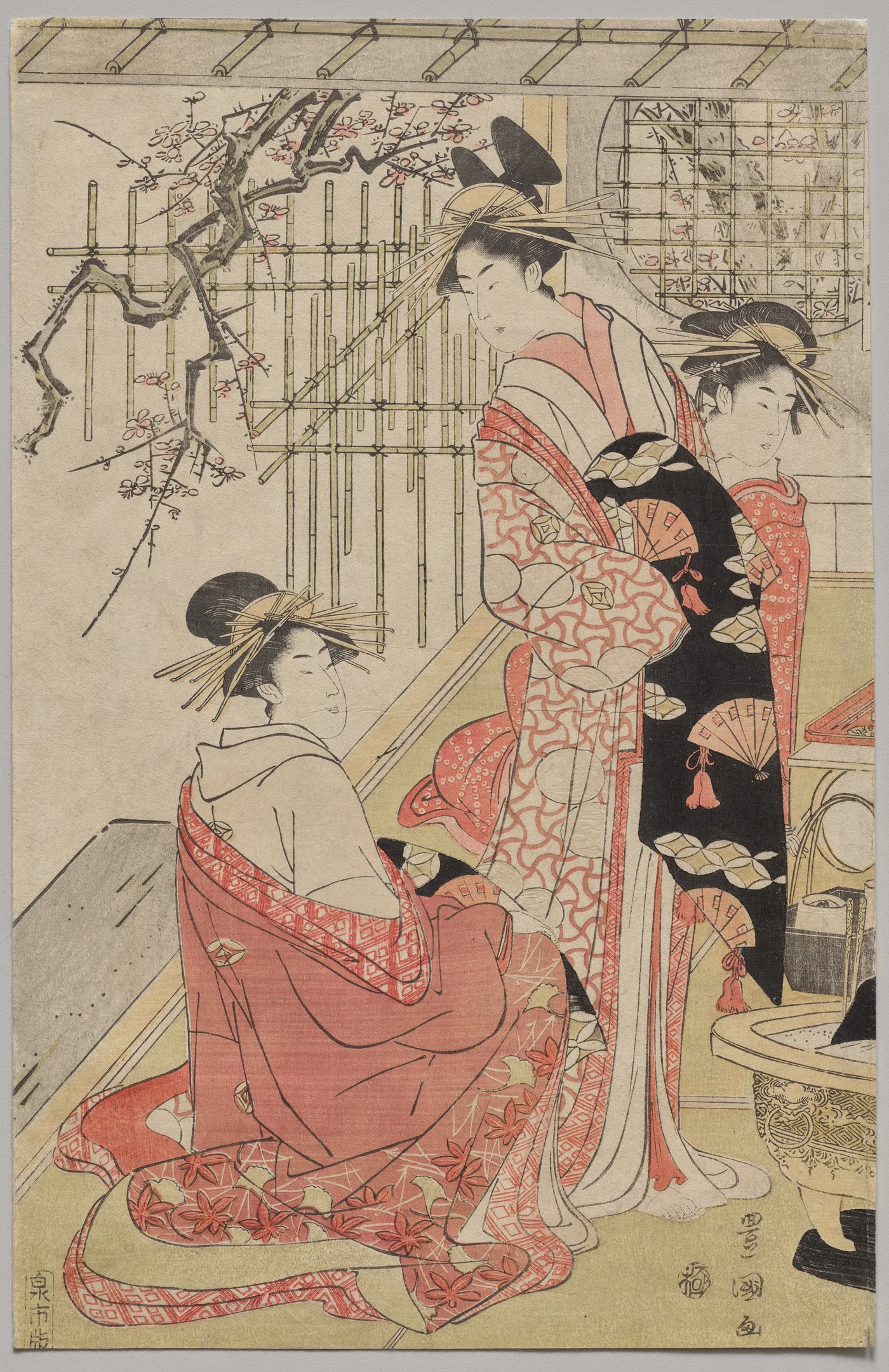 Courtesans of the Ōgiya on a Spring Outing, 1790