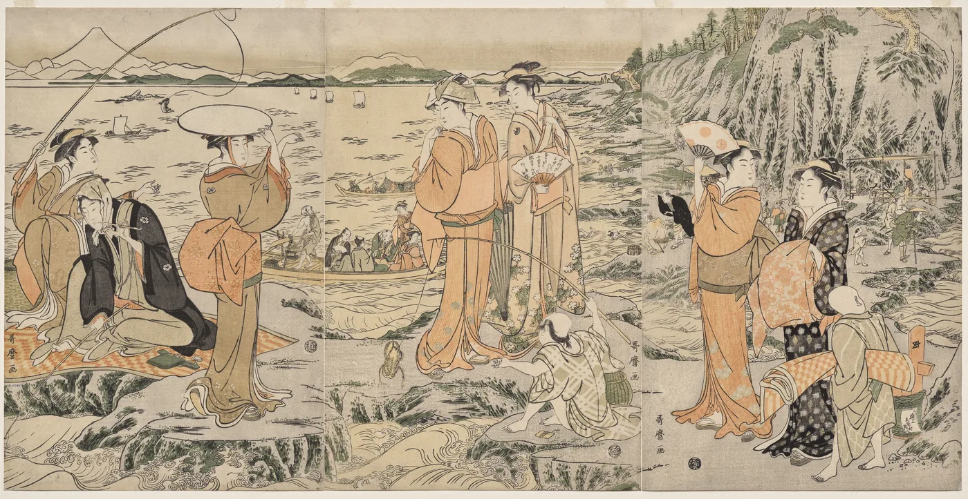 Fishing at Iwaya on Enoshima, 1790