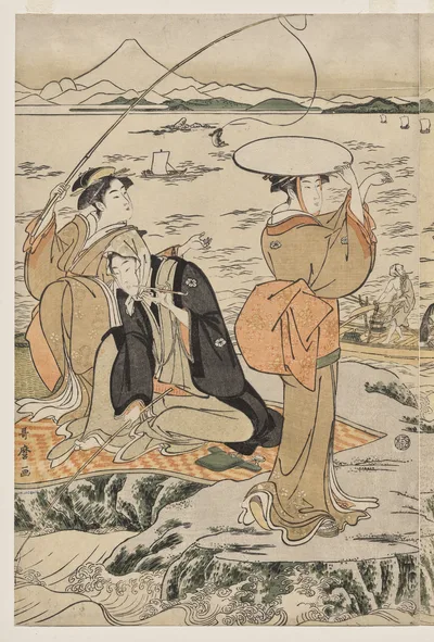 Fishing at Iwaya on Enoshima, 1790