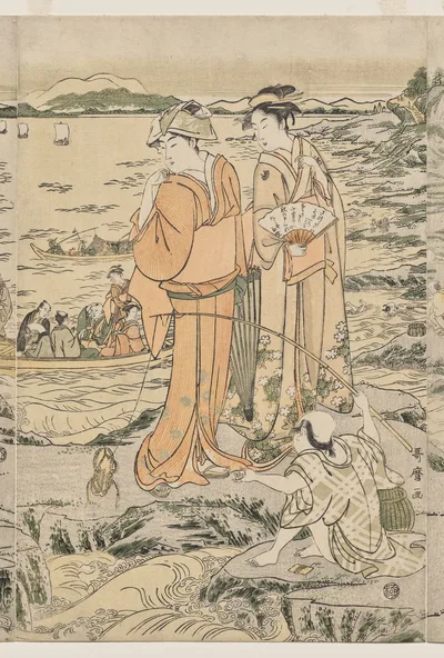 Fishing at Iwaya on Enoshima, 1790