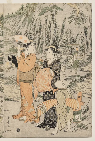 Fishing at Iwaya on Enoshima, 1790