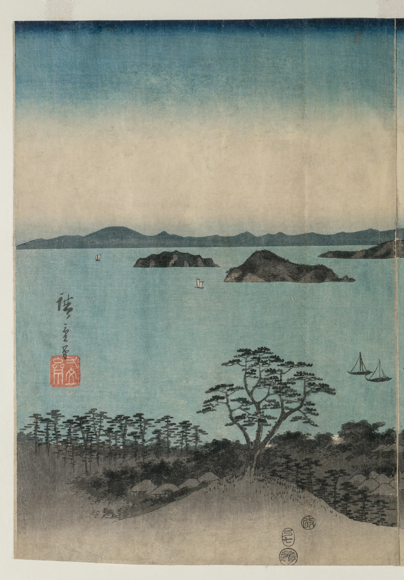 Full Moon on Kanazawa, Musashi, 1857