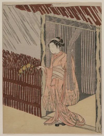 A Girl Dressing in Pink, 1766