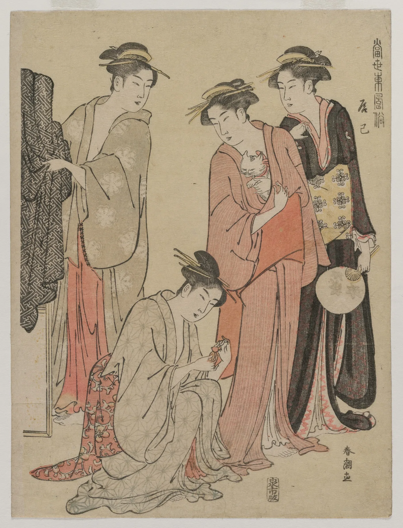 Women of the Tatsumi District (from the series Eastern Customs of the…, 1780