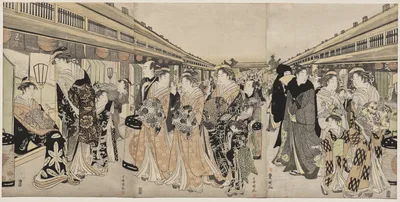 Courtesans Promenading on the Nakanochō, 1790