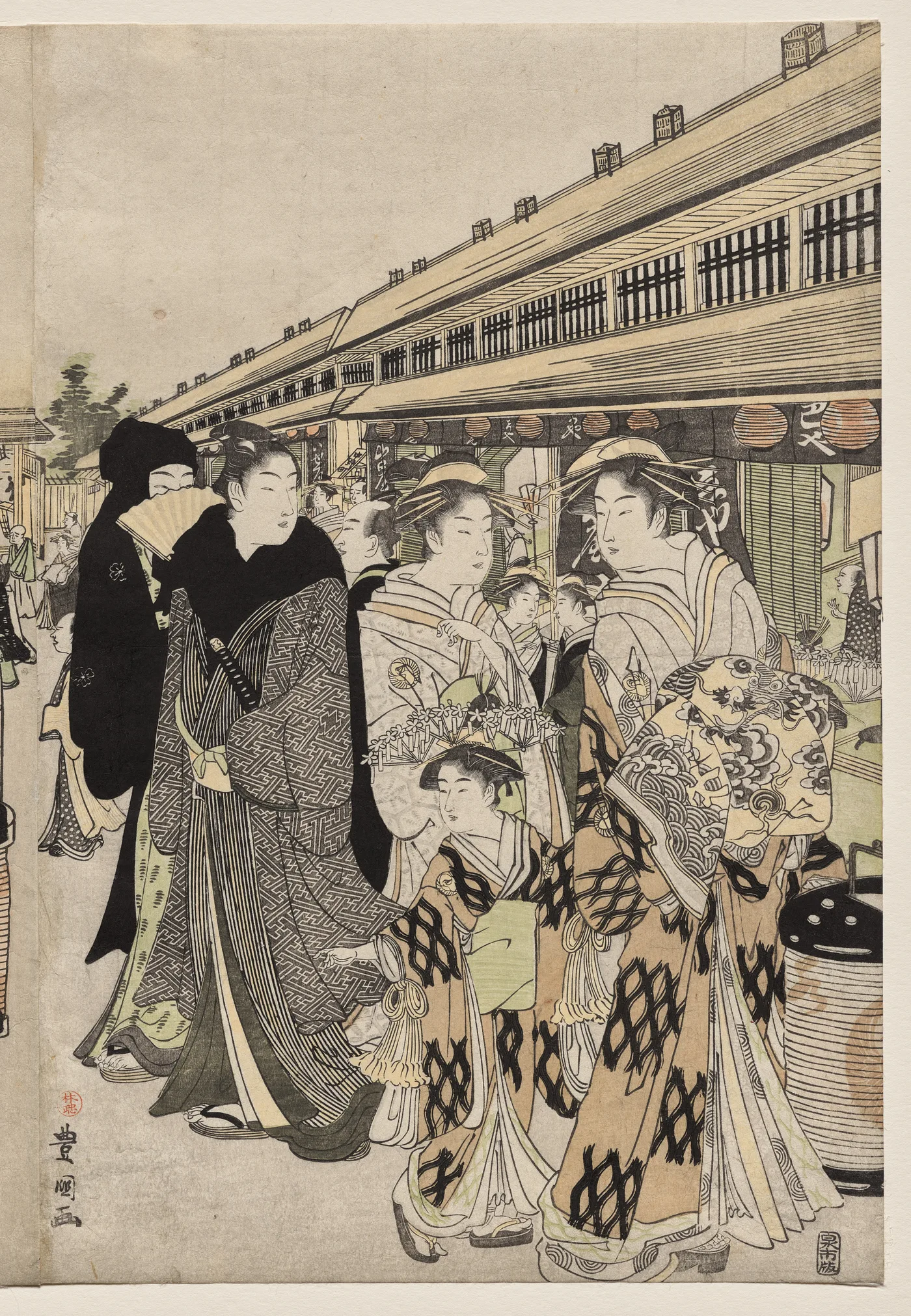 Courtesans Promenading on the Nakanochō, 1790