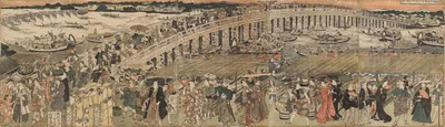 Photograph from 1811: Cooling Off at Ryōgoku Bridge in Edo, a…