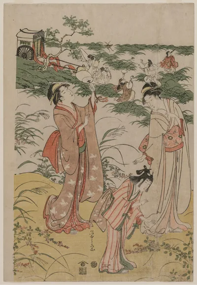 Women Chasing Crickets on an Autumn Moor, 1790