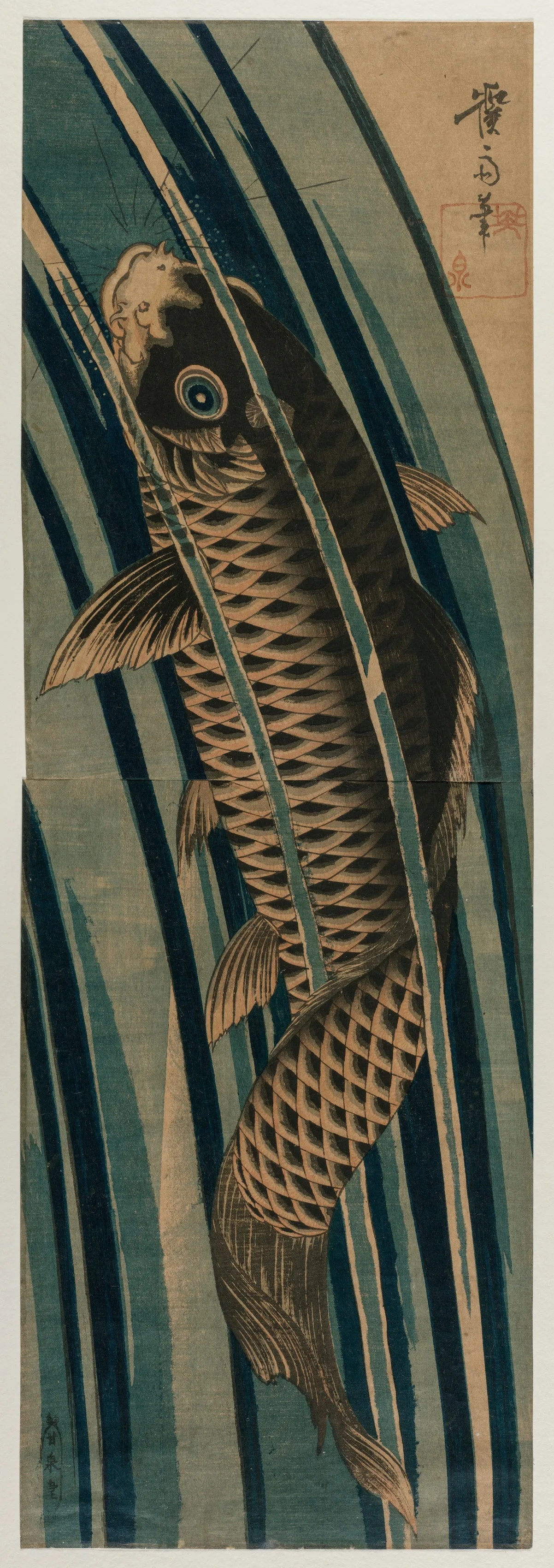 Carp Ascending a Waterfall, 1830