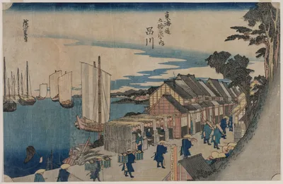 Shinagawa (from the series Fifty-three Stations of the Tokaido), 1797
