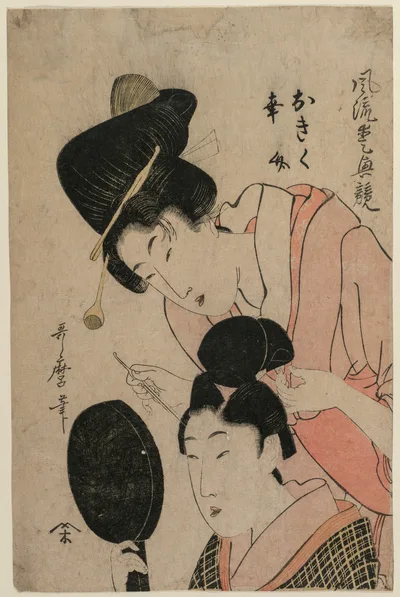 The Lovers Okiku and Kozuke (from the series An Elegant Comparison of…, 1800