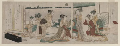 Photograph from 1799: Tsukasa and Other Courtesans of the Ogiya…