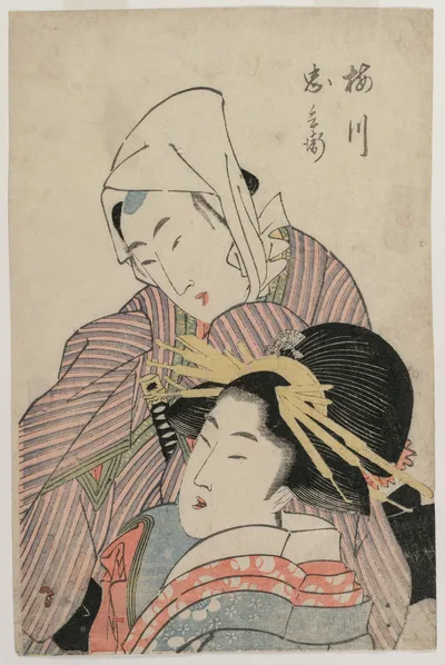 The Lovers Umegawa and Chubei, 1800