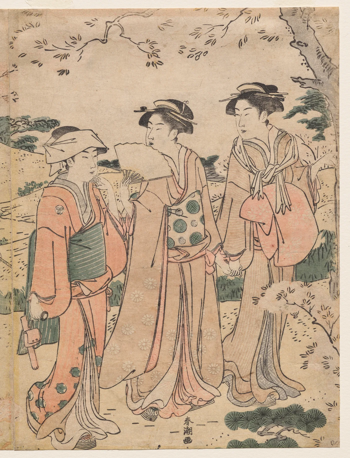 Women Viewing Cherry Blossoms at Asukayama, 1780