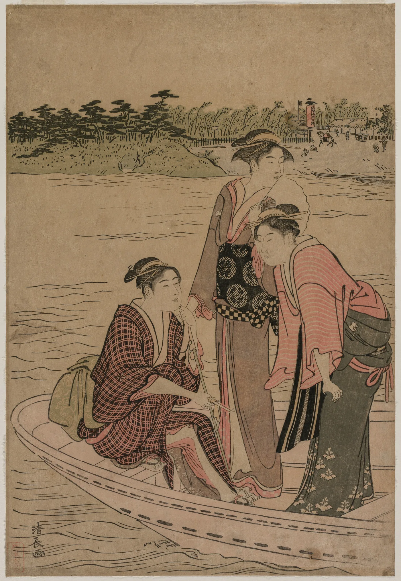 Passengers in a Ferry Boat on the Sumida River, 1784