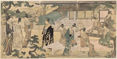 The Matsukaze Chapter of the Tale of Genji (from the series The Tale…, 1791