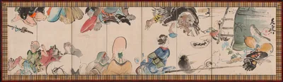 Gathering of Otsu-e Subjects, 1800