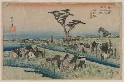 The Fifty-Three Stations of the Tokaido: Chiryu, 1833