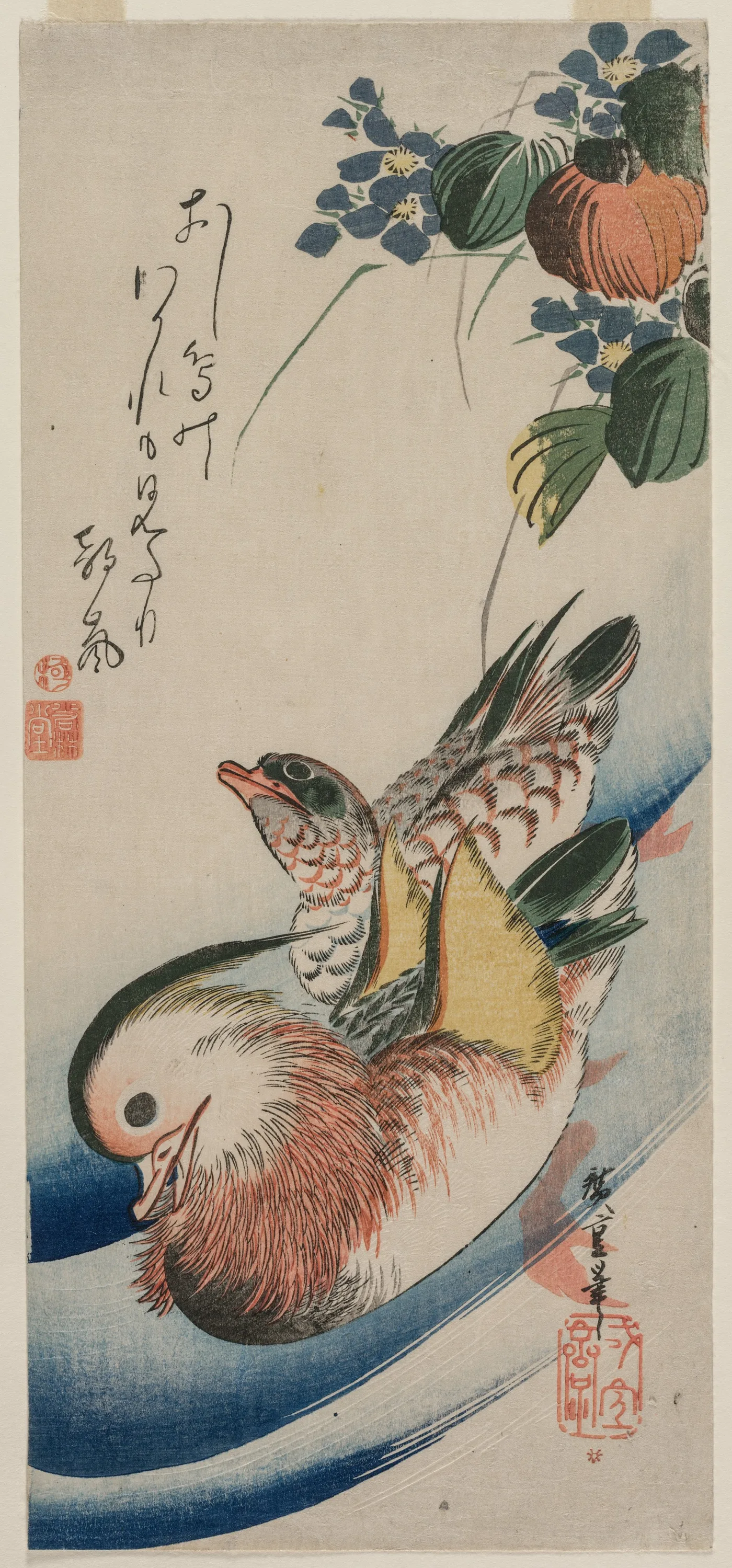 Mandarin Ducks and Flowering Plants, 1830