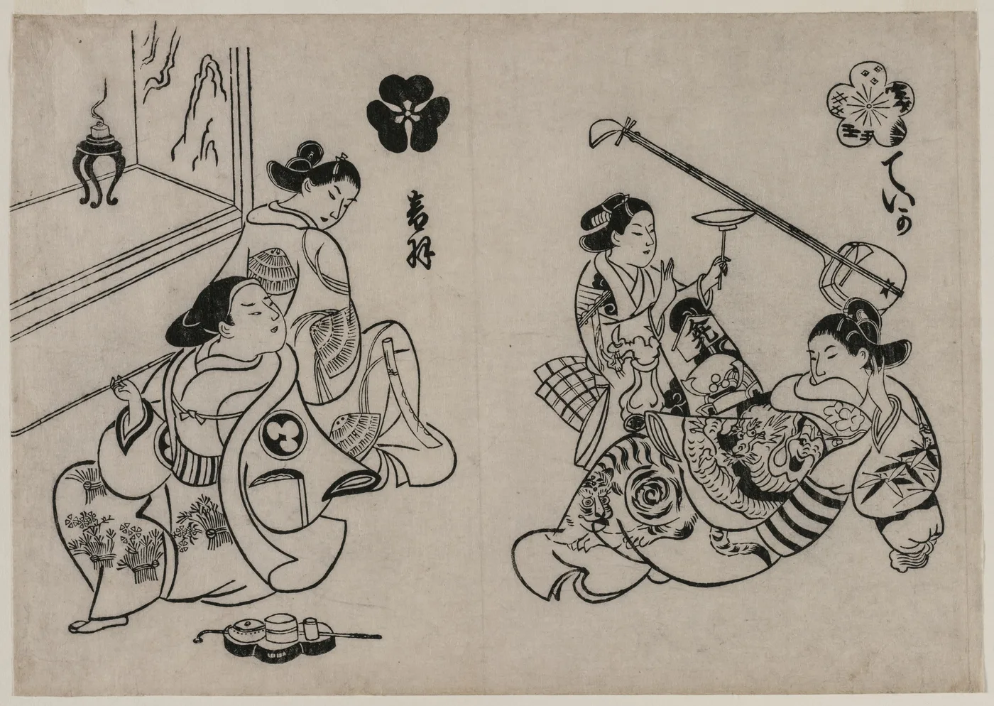 Three Courtesans with a Client