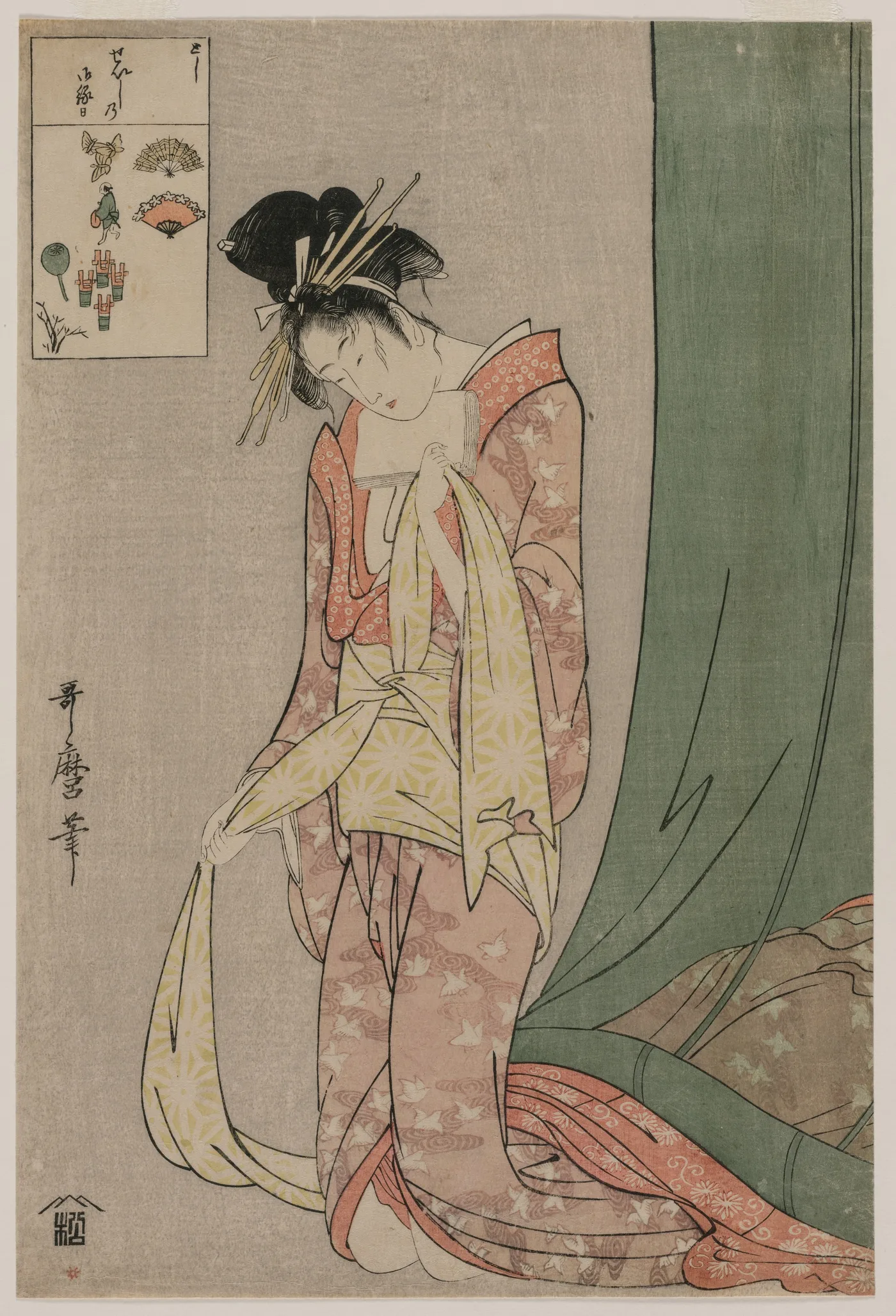 Hanaōgi of Ōgiya from the series Picture Puzzles, 1797