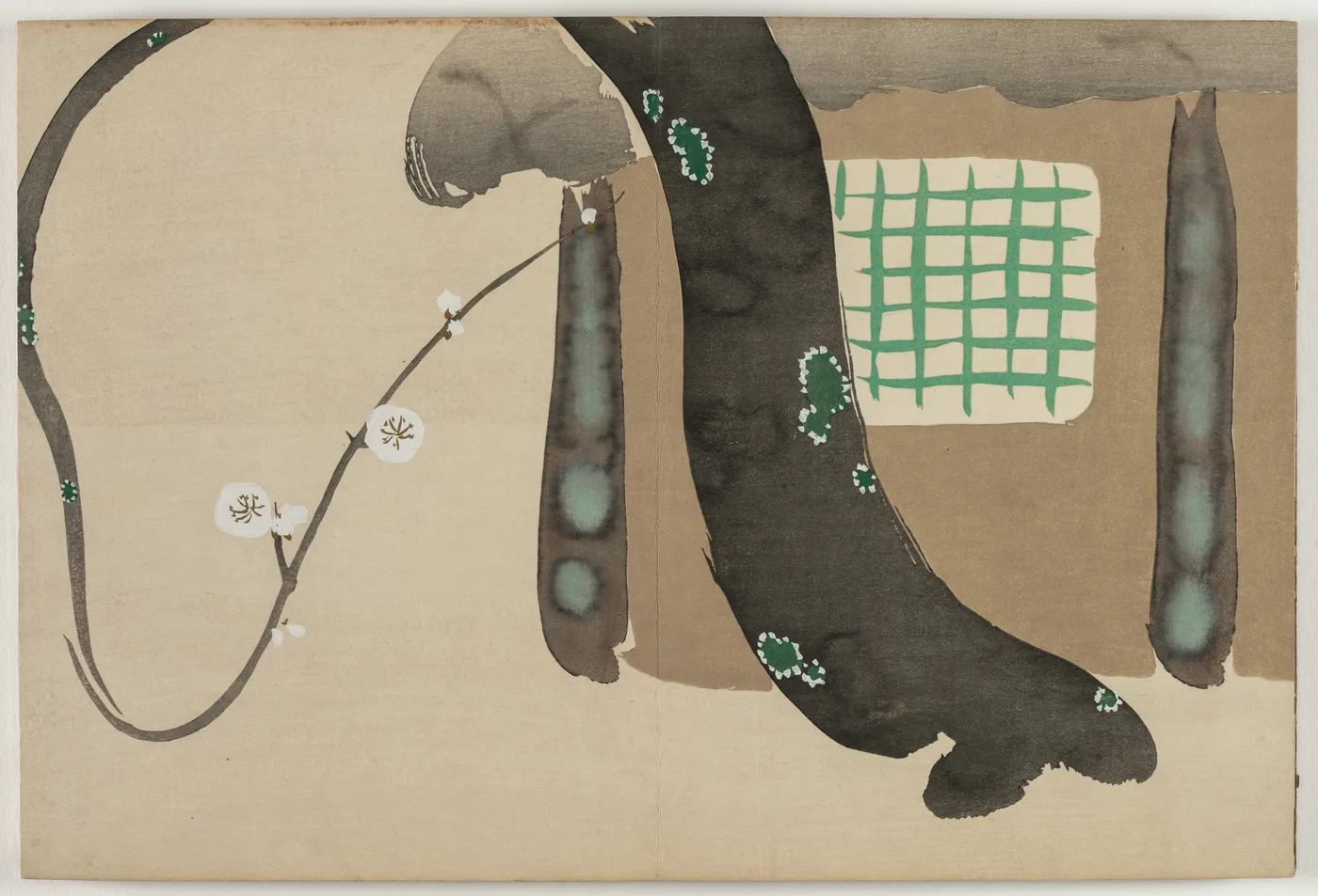 Flowers of a Hundred Worlds (Momoyogusa): Plum by the Eaves (Nokiba…, 1909