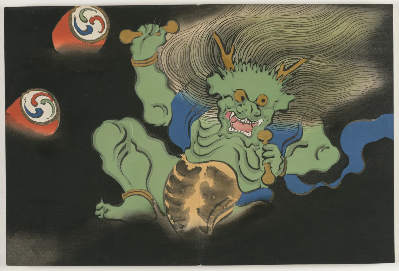 Flowers of a Hundred Worlds (Momoyogusa): God of Thunder (Raijin)…, 1909