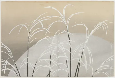 Flowers of a Hundred Worlds (Momoyogusa): Susuki Grass in Moonlight …, 1909