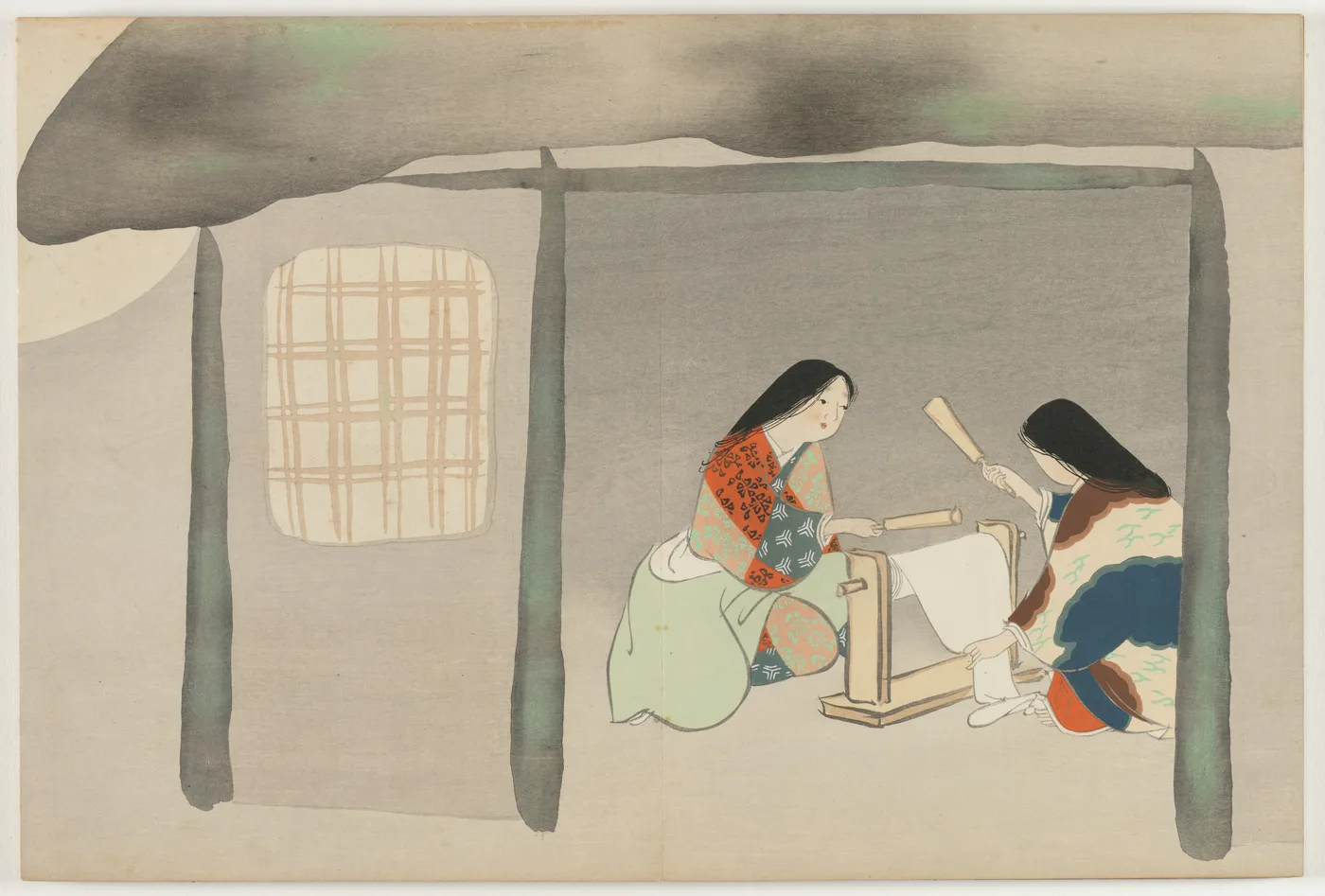 Flowers of a Hundred Worlds (Momoyogusa): Fulling Silk (Uchiginu), 1909