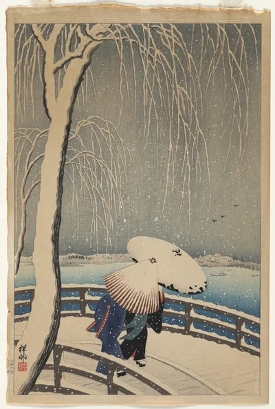Umbrellas in Snow, 1931