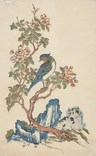 Picture of a Cat, a Bird, and a Crabapple, 1662