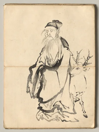 Jurojin from Ōkyo Picture Book, 1850
