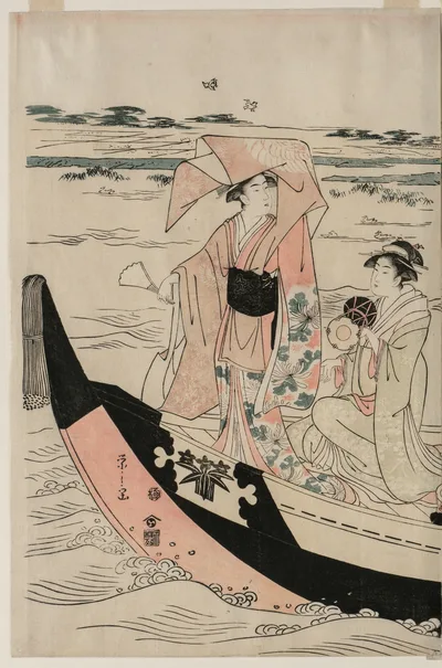 Women in a Pleasure Boat on the Sumida River, 1790