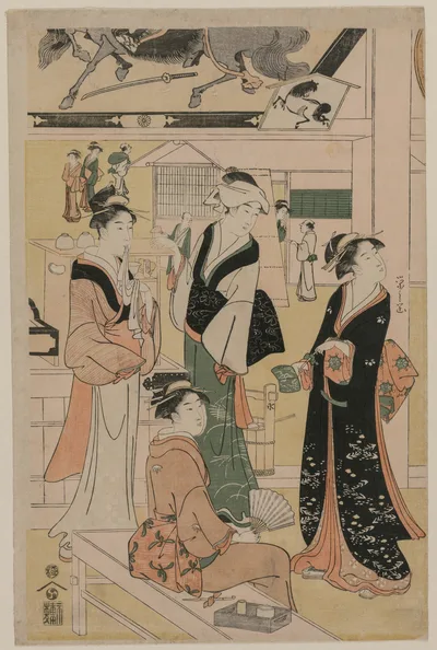 Print from Women Resting in the Votive Picture Hall at Asakusa, 1790