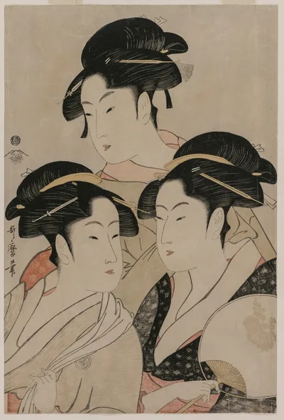 Tomimoto Toyohina, Takashimaya Ohisa, and Naniwaya Okita, 1794