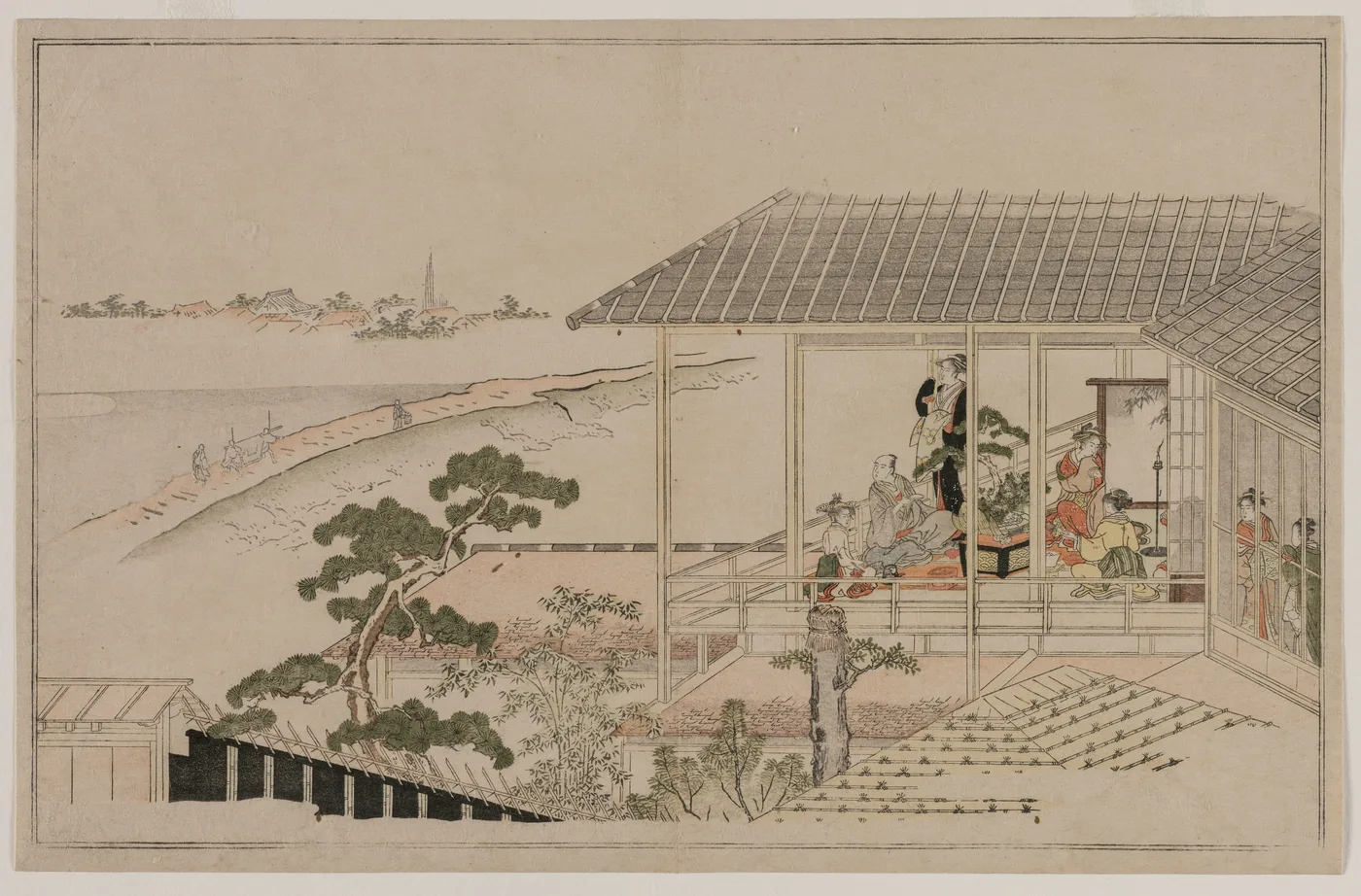Moonrise Over the Nihon Embankment and the Yoshiwara, 1790