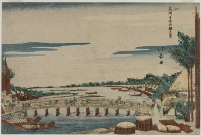 A View of the Great Bridge at Senju in Musashi Province, 1820